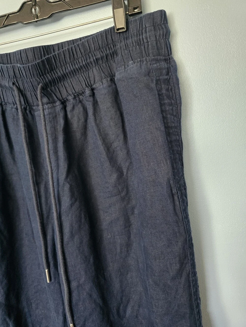 Quince European Linen Wide-Leg Pants Deep Navy XL